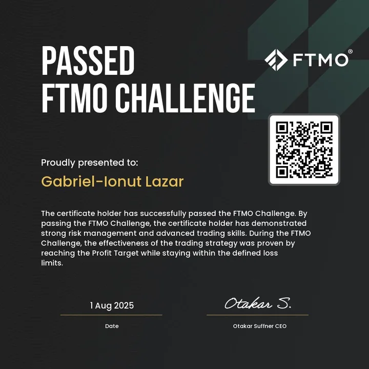 FTMO Certificate